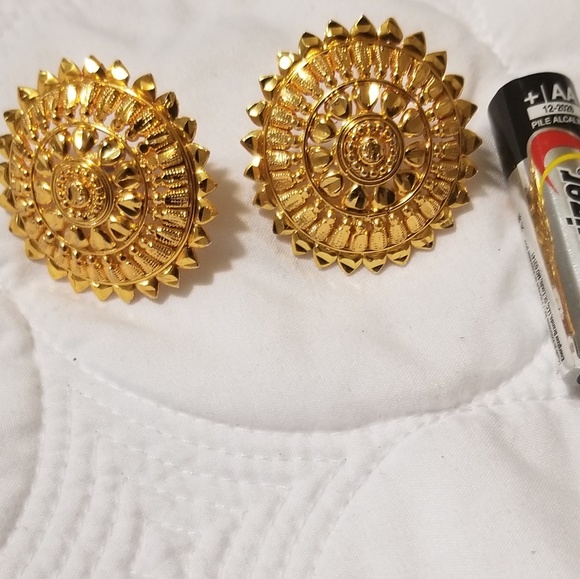 Gold plated Indian gold earrings - Picture 4 of 4